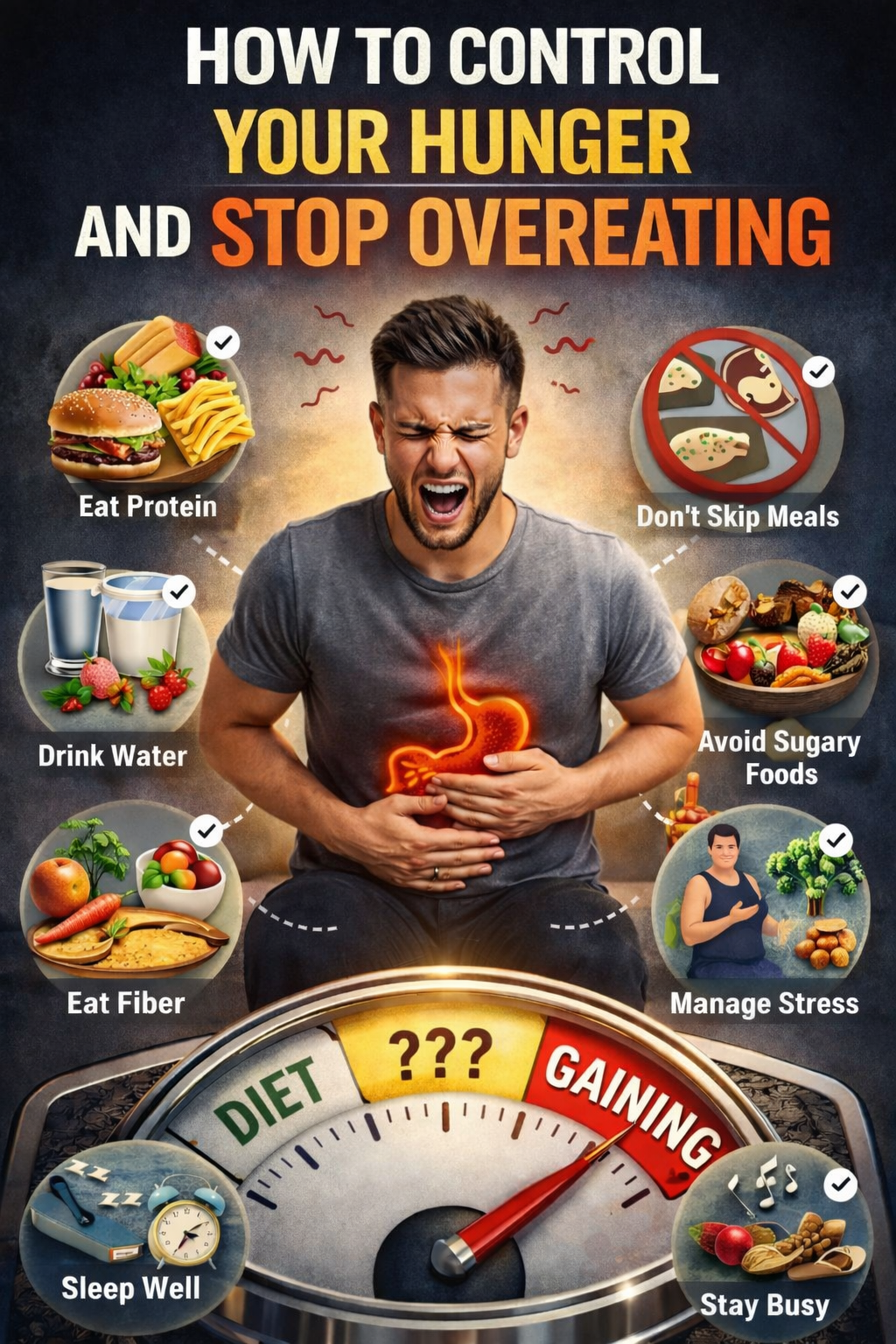 How to Control Your Hunger and Stop Overeating