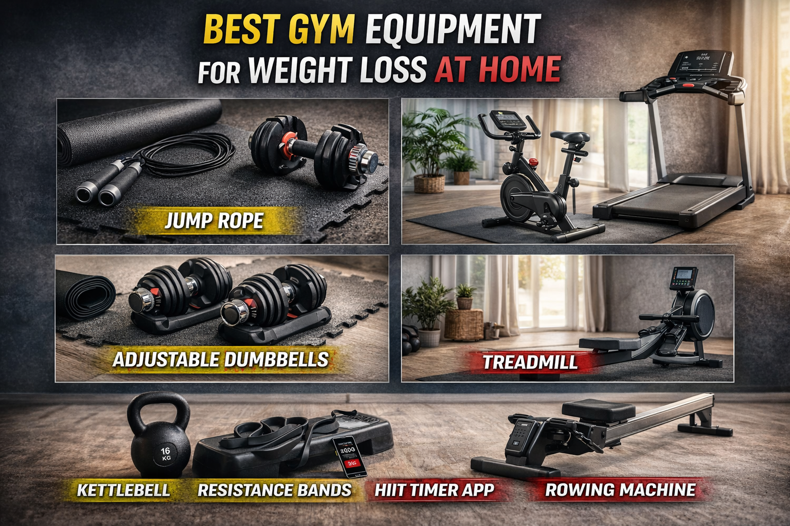 Best Gym Equipment for Weight Loss at Home