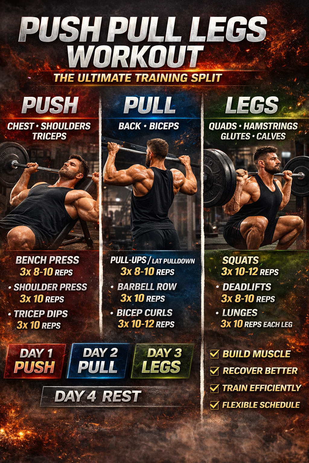 Push Pull Legs Workout: The Ultimate Training Split for Muscle Growth