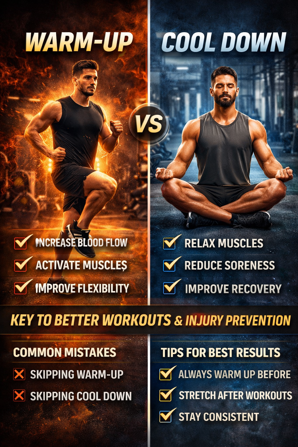 Warm-Up and Cool Down: The Key to Better Workouts and Injury Prevention