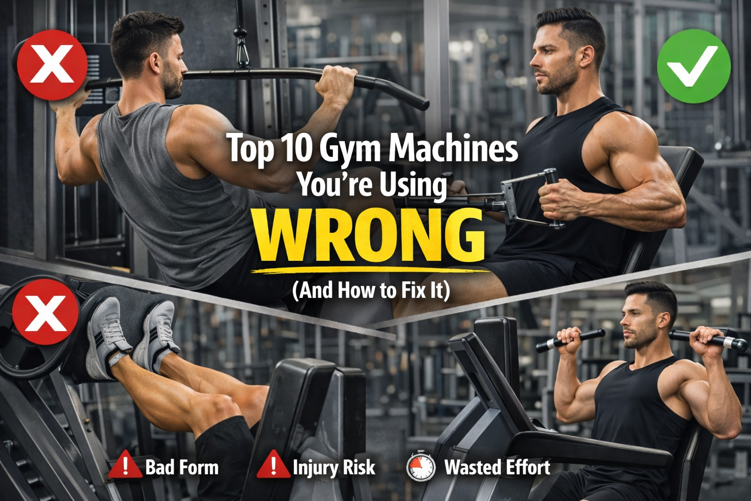 Top 10 Gym Machines You’re Using Wrong (And How to Fix It)