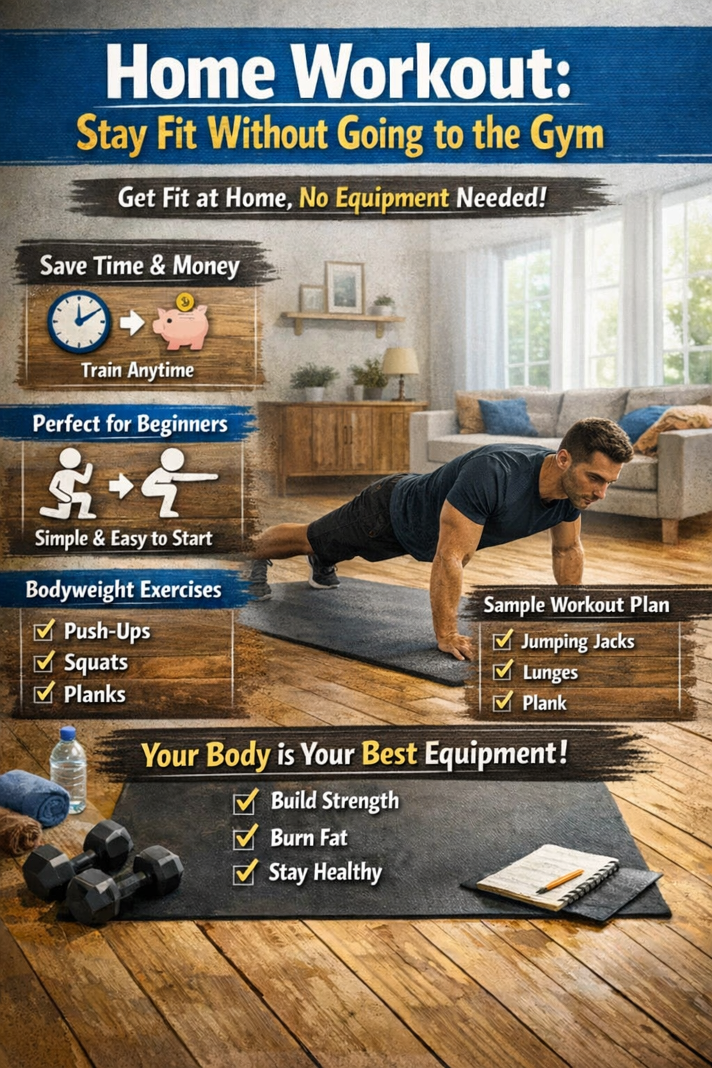 Home Workout: Stay Fit Without Going to the Gym
